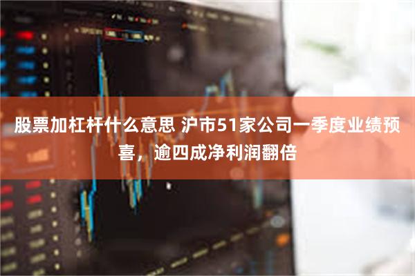 股票加杠杆什么意思 沪市51家公司一季度业绩预喜，逾四成净利润翻倍