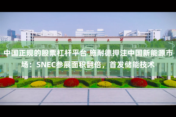 中国正规的股票杠杆平台 施耐德押注中国新能源市场：SNEC参展面积翻倍，首发储能技术